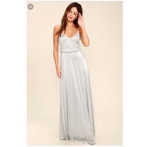 Silver maxi dress